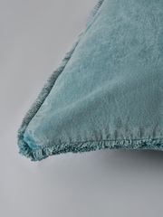 BHS Sage Green Camille 100% Cotton Cushion - Image 3 of 4