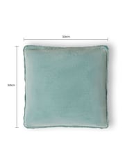 BHS Sage Green Camille 100% Cotton Cushion - Image 4 of 4