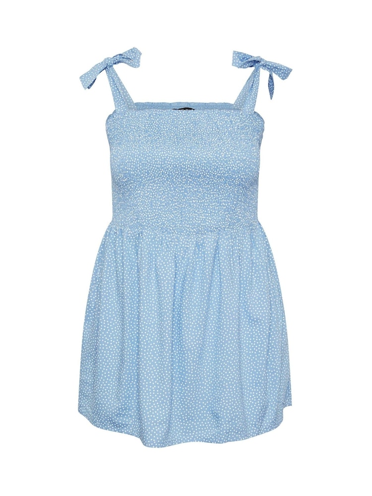 Yours Curve Blue Shirred Cami - Image 4 of 4