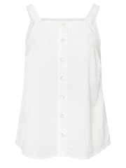 Blanco - Yours Curve Sleeveless T-Shirt - Imagen 5 de 5