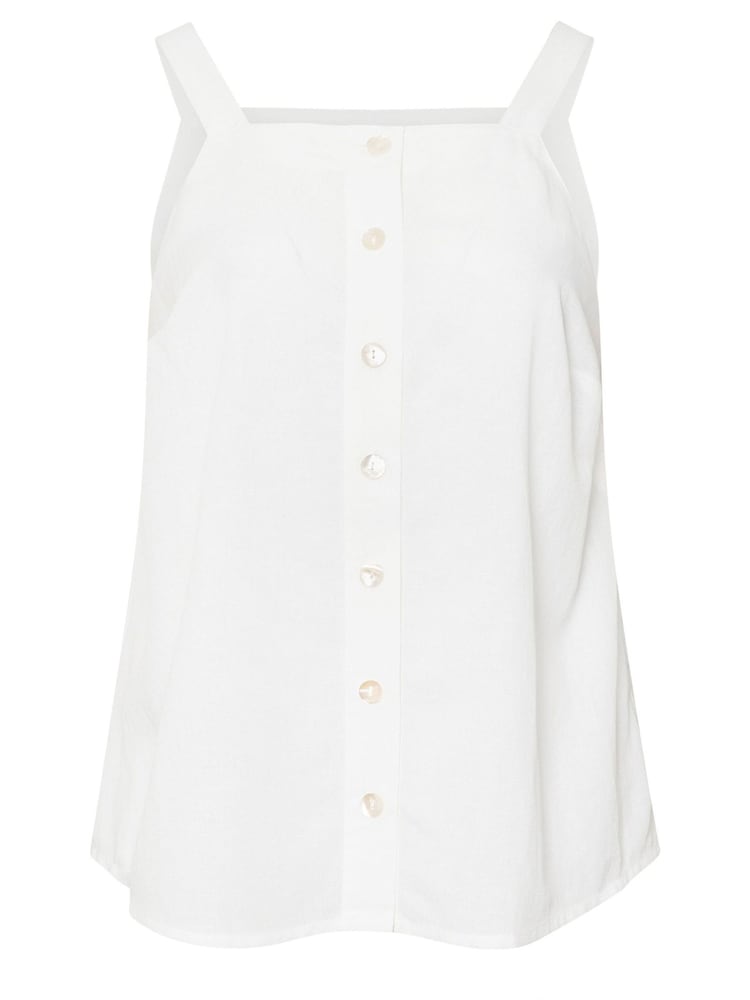 Blanco - Yours Curve Sleeveless T-Shirt - Imagen 5 de 5