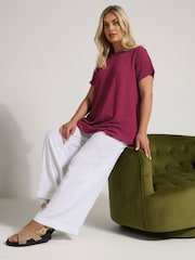 Yours Curve Pink Textured Swing Top - Image 3 of 5