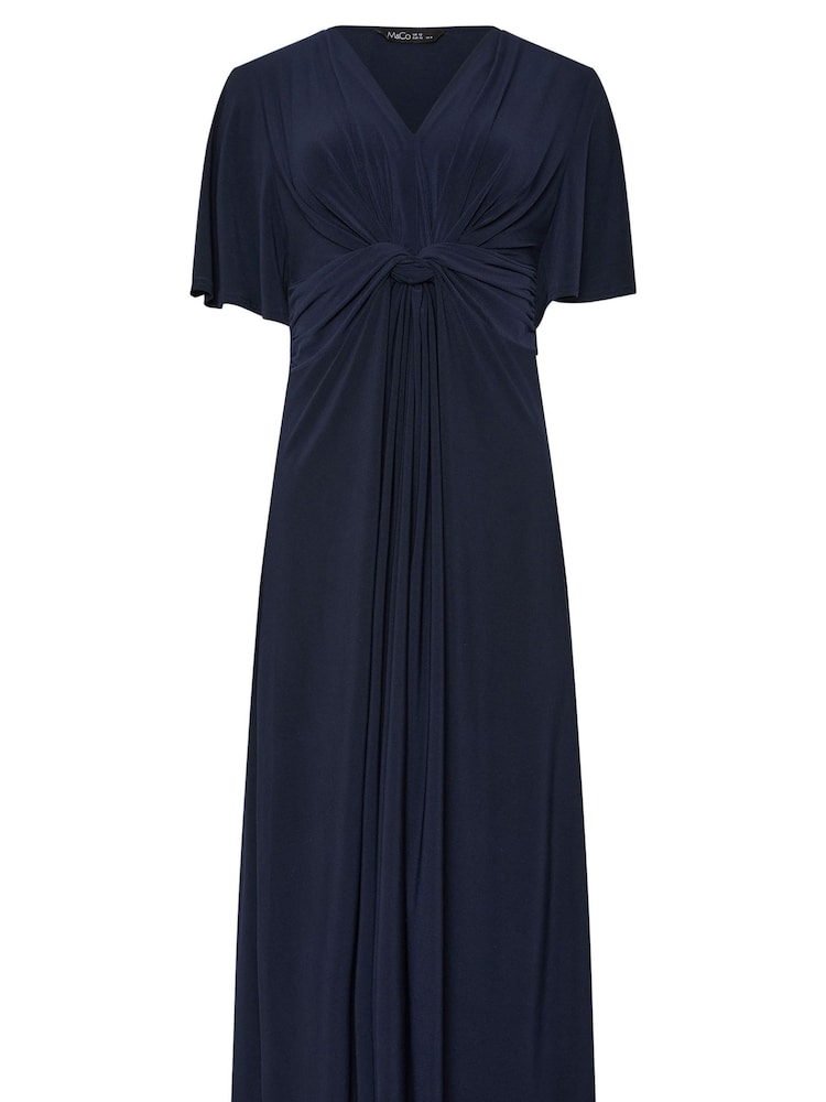 M&Co Blue Short Sleeve Twist Dress - Image 5 of 5