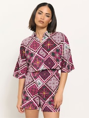 PixieGirl Petite Purple Short Sleeve Shirt - Image 1 of 6