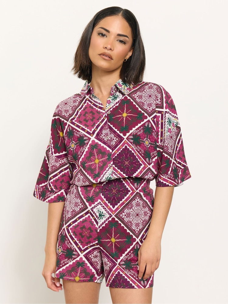 PixieGirl Petite Purple Short Sleeve Shirt - Image 1 of 6