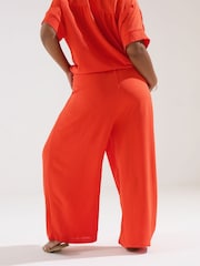 Yours Curve Orange V-Neck Trousers - Image 3 of 5