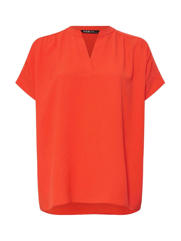 Yours Curve Orange V-Neck Co-Ord Top - Image 5 of 5