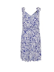 Yours Curve Blue Tiered Throw On Dress - Image 2 of 2