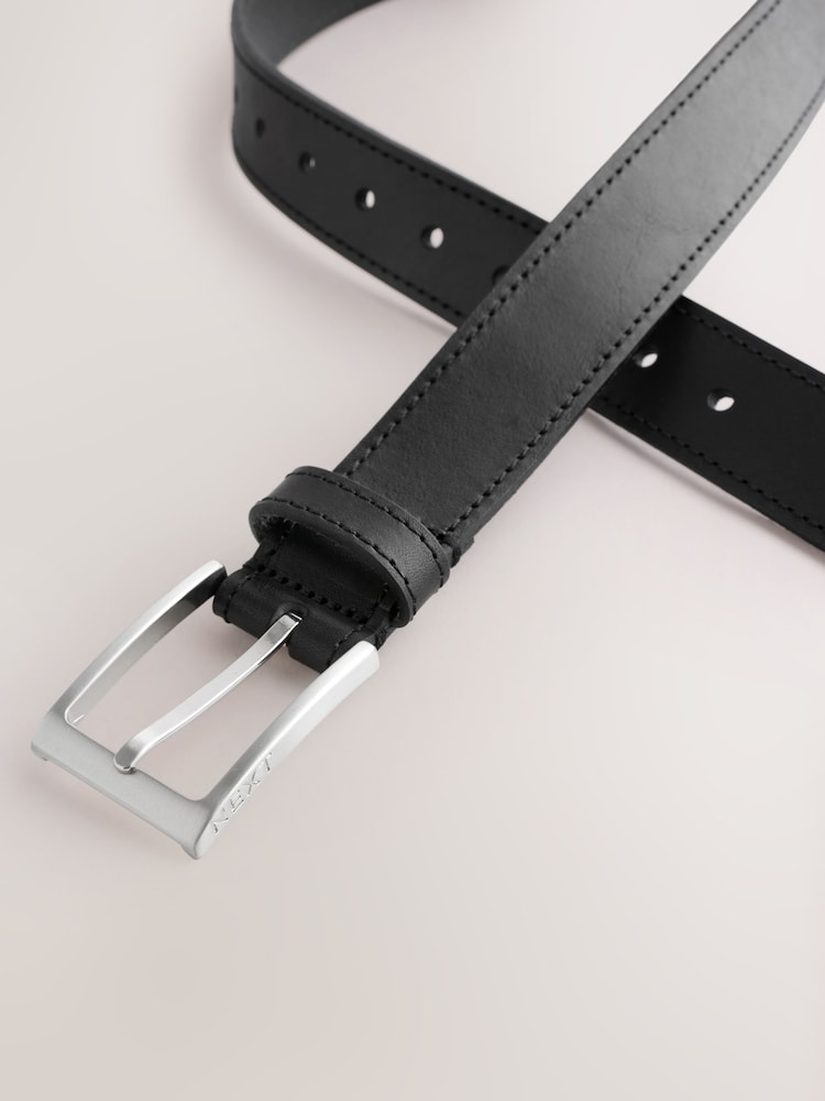 Μαύρο - Ιταλική δερμάτινη ζώνη υψηλής ποιότητας - Εικόνα 3 του 3