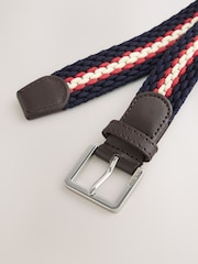 Navy Blue/Red Plaited Belt - Image 3 of 3