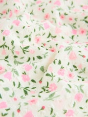 Ecru White Ditsy Floral Strappy Ruched Swimsuit (3-16yrs) - Image 4 of 4