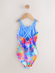 Blue Swirl Double Strap Swimsuit (3-16yrs) - Image 6 of 9