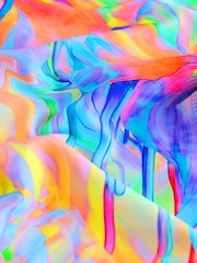 Blue Swirl Double Strap Swimsuit (3-16yrs) - Image 7 of 9