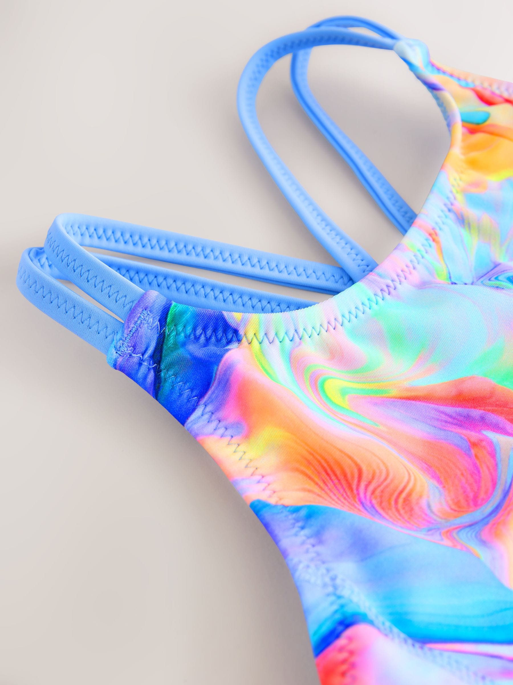 Buy Bright Abstract Double Strap Swimsuit (3-16yrs) from Next USA
