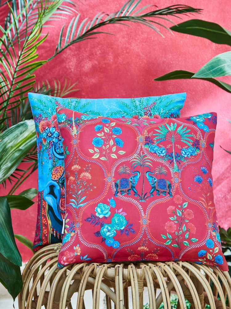 Joe Browns Aqua Bold Festival Elephants Reversible Garden - Image 2 of 6