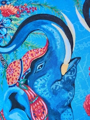 Joe Browns Aqua Bold Festival Elephants Reversible Garden - Image 3 of 6