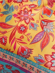 Joe Browns Ochre Border Print Cotton Sateen Reversible Duvet Set - Image 3 of 7