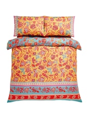 Joe Browns Ochre Border Print Cotton Sateen Reversible Duvet Set - Image 6 of 7