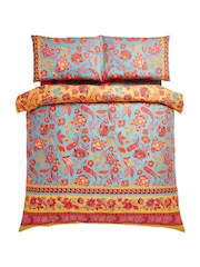 Joe Browns Ochre Border Print Cotton Sateen Reversible Duvet Set - Image 7 of 7