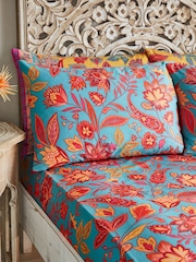 Joe Browns Ochre Border Print Fitted Sheet and Pillowcases - Image 1 of 3