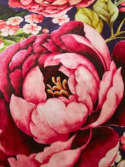 Joe Browns Navy Floral Blossom Cotton Sateen Reversible Duvet Set - Image 3 of 7