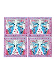 Joe Browns Set of 4 Cream Elephant Border Print Placemats - Image 2 of 3