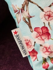 Joe Browns Aqua Cherry Blossom Tasselled Reversible Velvet Cushion - Image 3 of 6