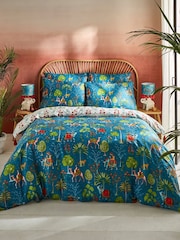 Joe Browns Cream Tropical Print Cotton Sateen Reversible Duvet Set - Image 2 of 7
