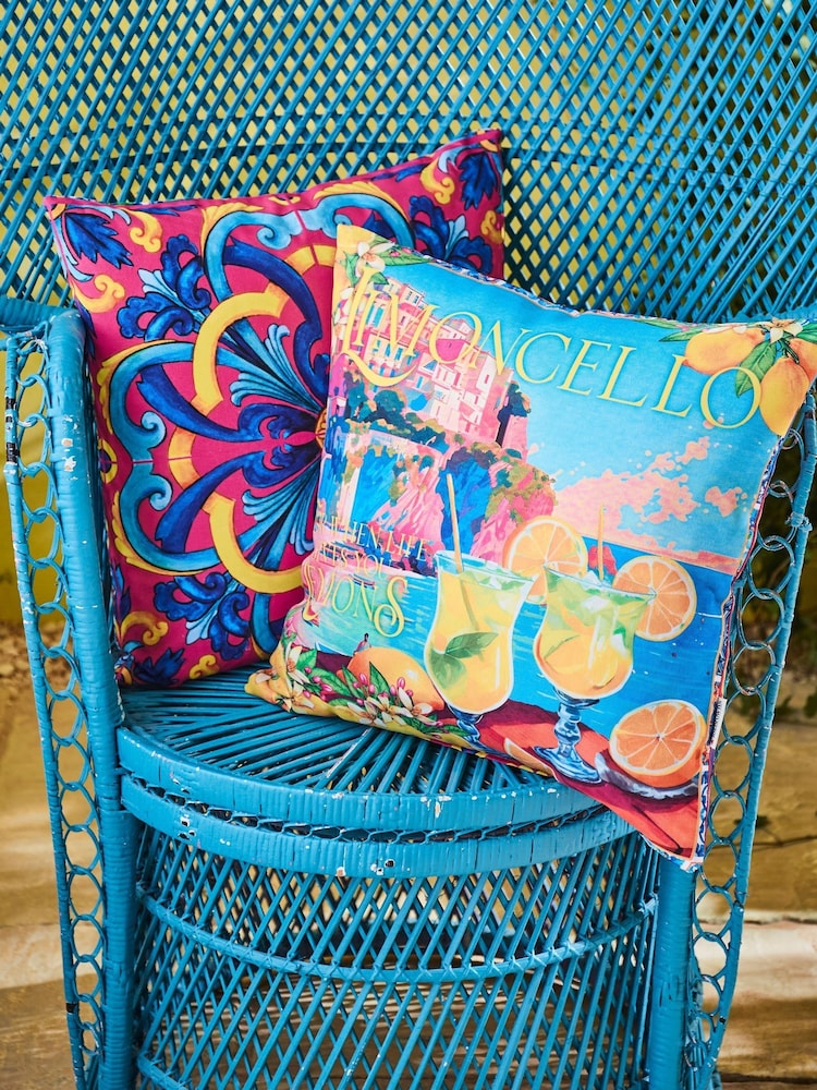 Joe Browns Yellow Reversible Limoncello Outdoor Garden Cushion - Image 1 of 7 Joe Browns Yellow Reversible Limoncello Outdoor Garden Cushion - Image 1 of 7