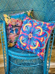Joe Browns Yellow Reversible Limoncello Outdoor Garden Cushion - Image 3 of 7