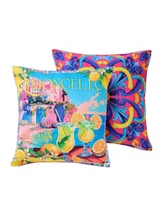 Joe Browns Yellow Reversible Limoncello Outdoor Garden Cushion - Image 4 of 7