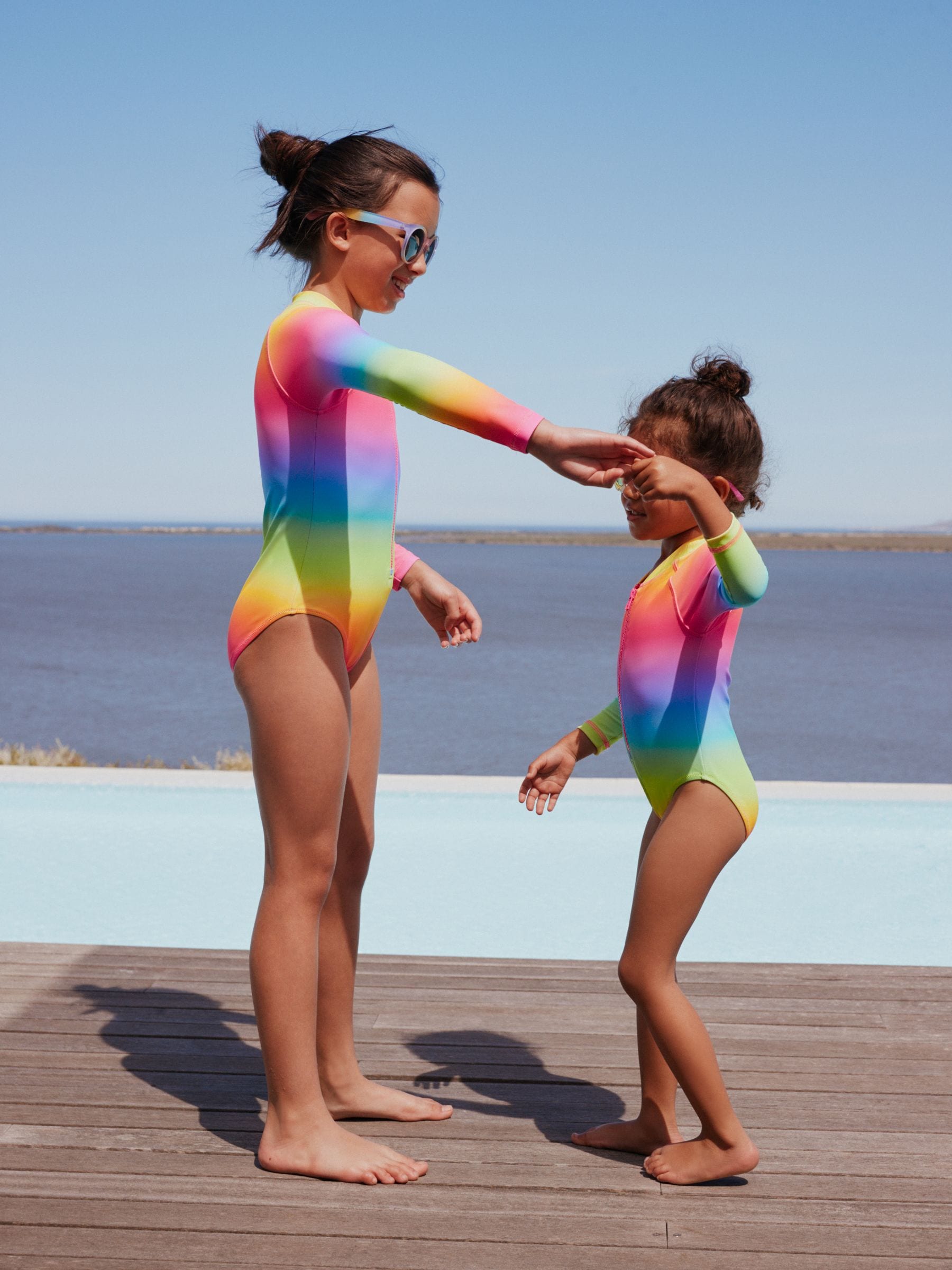 Buy Rainbow Ombre Long Sleeve Sunsafe Swimsuit (3mths-16yrs) from
