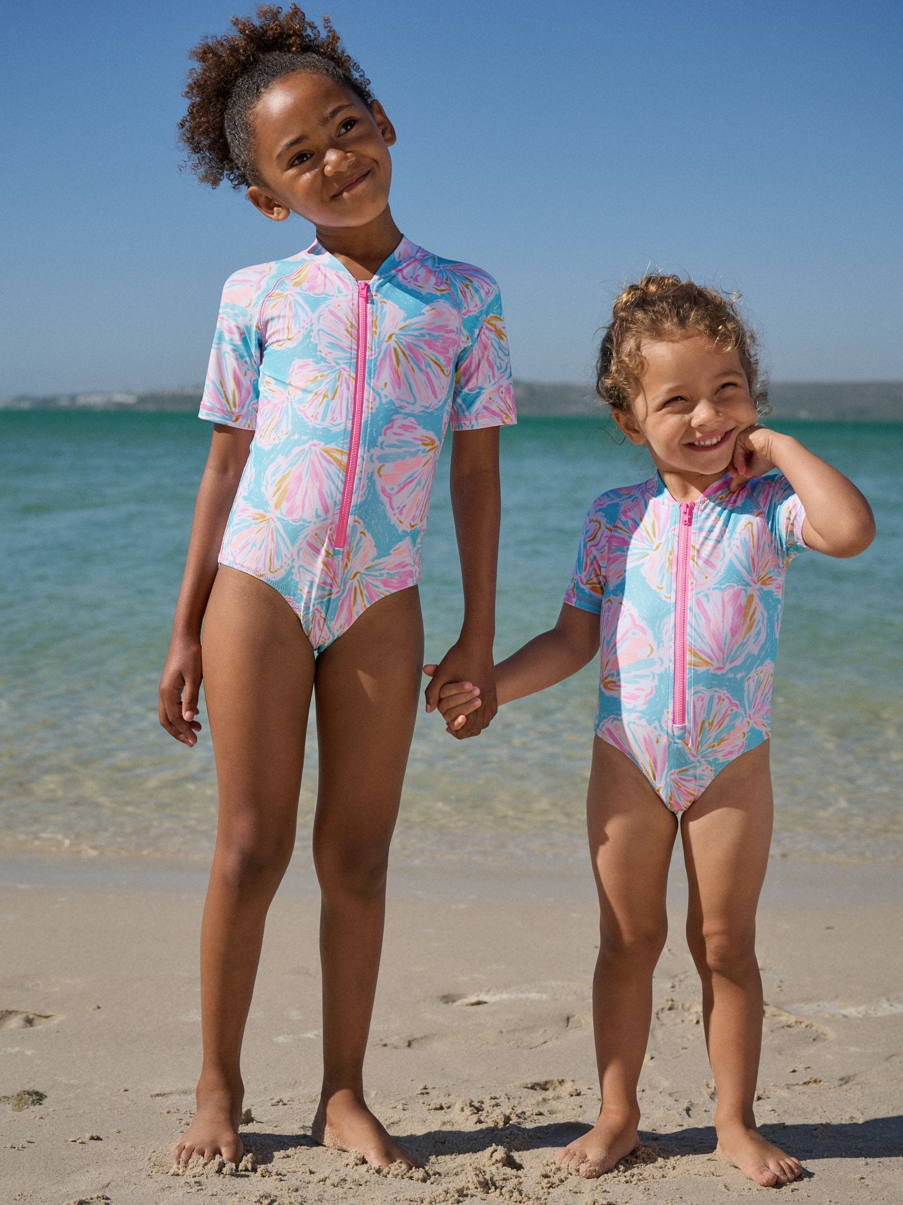 Buy Blue Shell Short Sleeved Sunsafe Swimsuit (3mths-16yrs) from