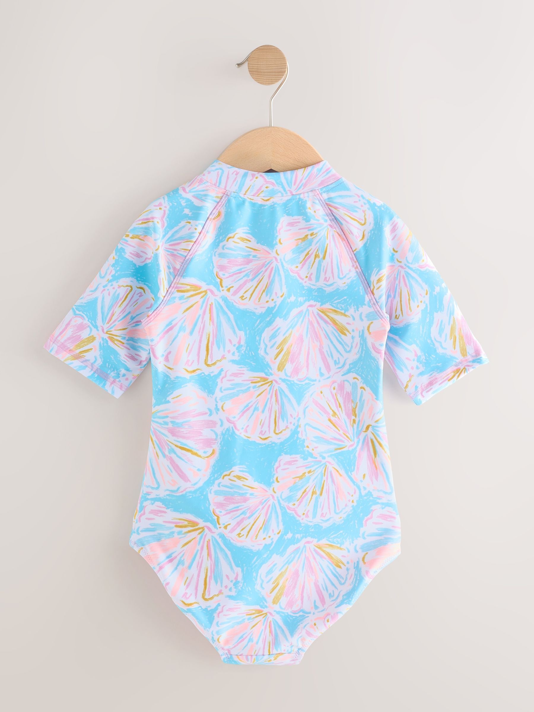 Buy Blue Shell Short Sleeved Sunsafe Swimsuit (3mths-16yrs) from