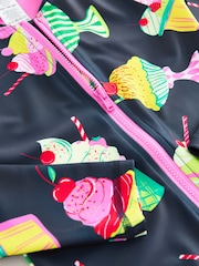 Navy Blue Ice Cream Long Sleeve Sunsafe Swimsuit (3mths-16yrs) - Image 8 of 8