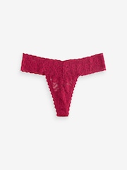 Victoria's Secret Pink/Purple/Red Thong 4 Pack Knickers - Image 4 of 7