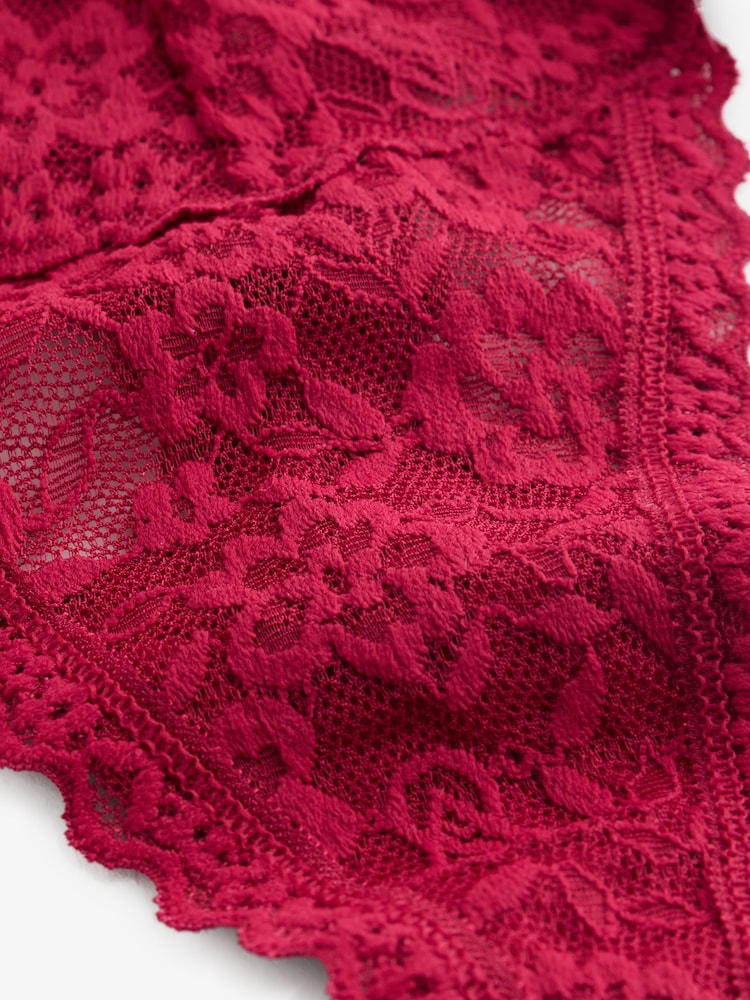 Victoria's Secret Pink/Purple/Red Thong 4 Pack Knickers - Image 7 of 7