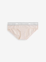 Victoria's Secret Black/Pink/Nude Hipster Logo 4 Pack Knickers - Image 3 of 7