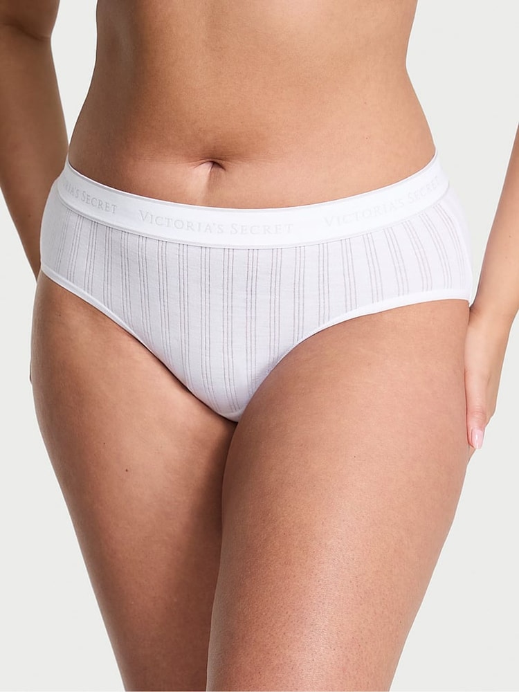 Victoria's Secret White Hipster Modal Logo Knickers - Image 1 of 3 Victoria's Secret White Hipster Modal Logo Knickers - Image 1 of 3