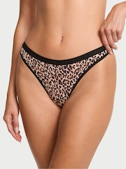 Victoria's Secret Natural Leopard Black Thong Knickers - Image 1 of 3