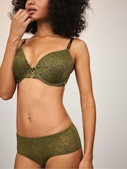 Victoria's Secret Green Chameleon Thong Lace Up Knickers - Image 3 of 4