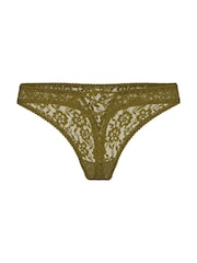 Victoria's Secret Green Chameleon Thong Lace Up Knickers - Image 4 of 4