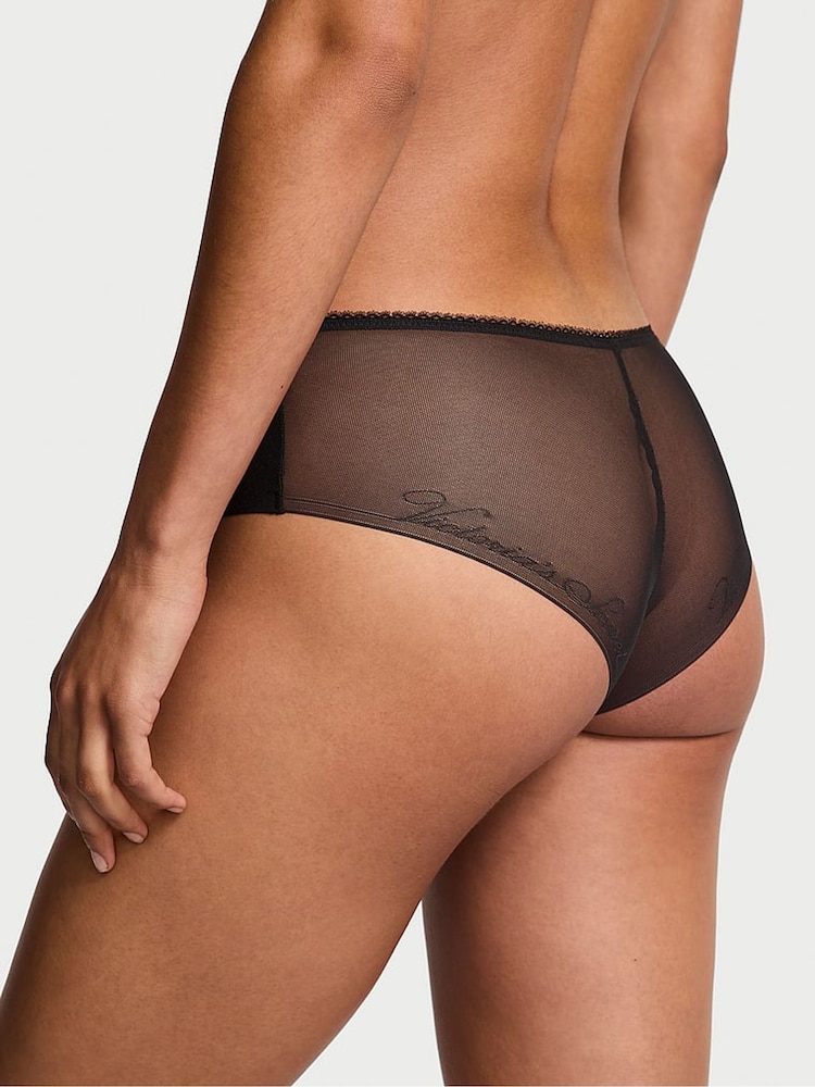 Victoria's Secret Black Cheeky Sheer Logo Knickers - Image 2 of 2 Victoria's Secret Black Cheeky Sheer Logo Knickers - Image 2 of 2