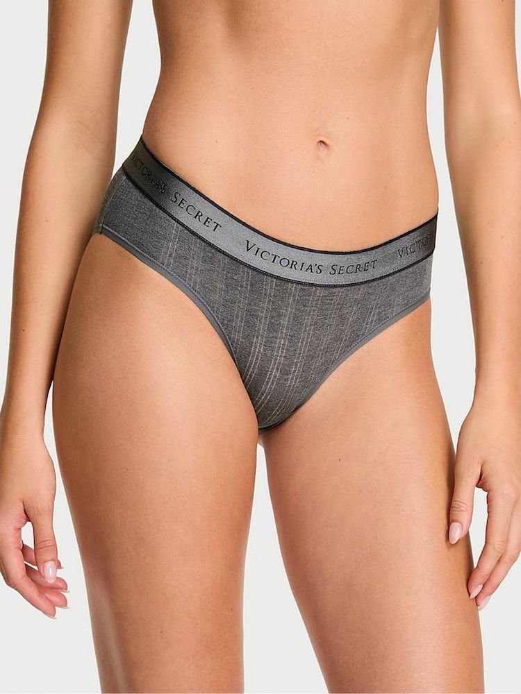 Victoria's Secret Anthracite Heather Grey Hipster Modal Logo Knickers - Image 1 of 3 Victoria's Secret Anthracite Heather Grey Hipster Modal Logo Knickers - Image 1 of 3