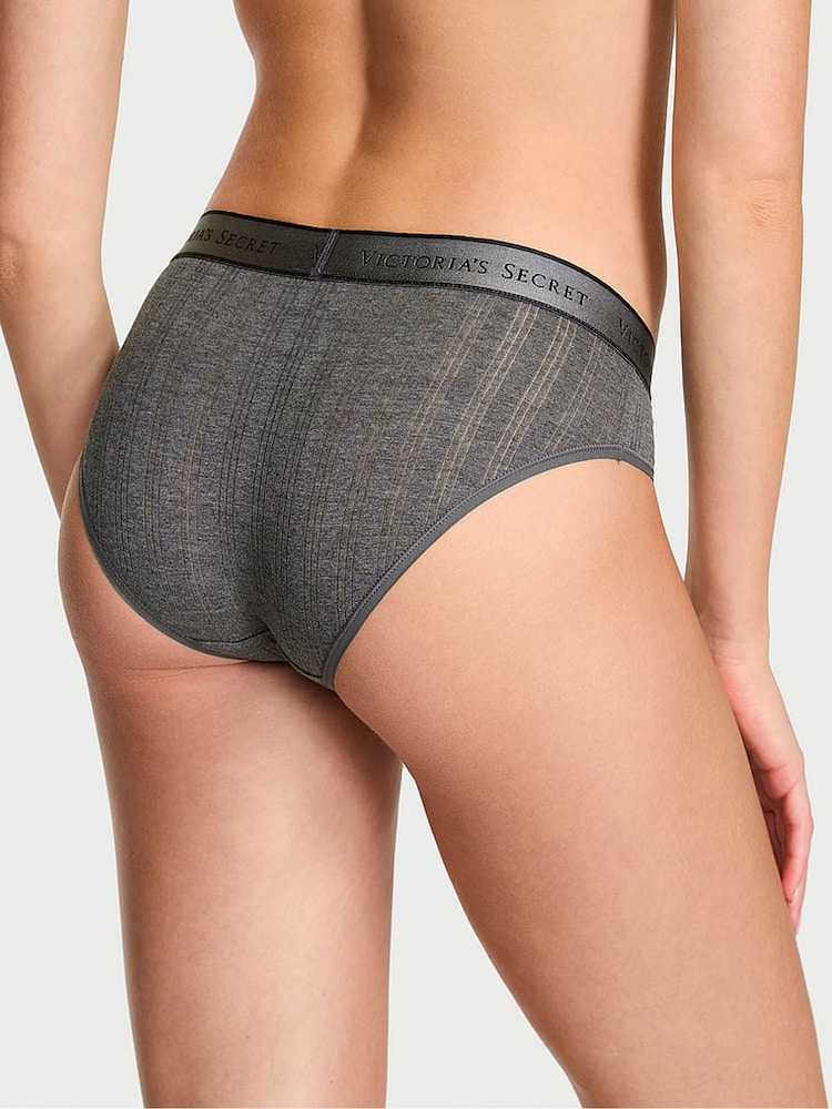 Victoria's Secret Anthracite Heather Grey Hipster Modal Logo Knickers - Image 2 of 3 Victoria's Secret Anthracite Heather Grey Hipster Modal Logo Knickers - Image 2 of 3