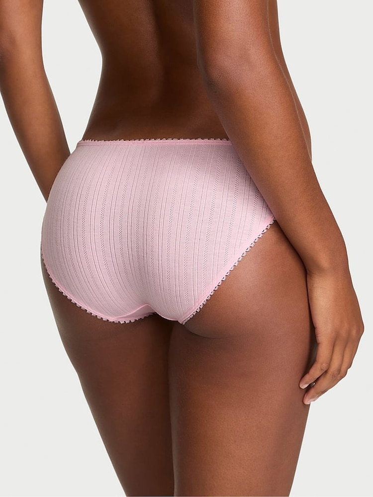 Victoria's Secret Pretty Blossom Pink Bikini Pointelle Knickers - Image 2 of 3 Victoria's Secret Pretty Blossom Pink Bikini Pointelle Knickers - Image 2 of 3