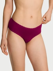 Victoria's Secret Fresh Jam Purple Cheeky Cotton Lace Trim Knickers - Image 1 of 3