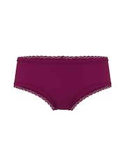 Victoria's Secret Fresh Jam Purple Cheeky Cotton Lace Trim Knickers - Image 3 of 3