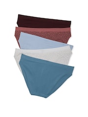 Victoria's Secret Red/Purple/Blue Bikini Knickers 5 Pack - Image 2 of 2