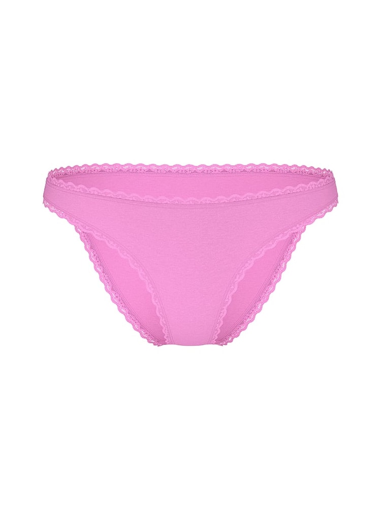 Victoria's Secret Lilac Shimmer Purple Bikini Lace Trim Knickers - Image 1 of 1